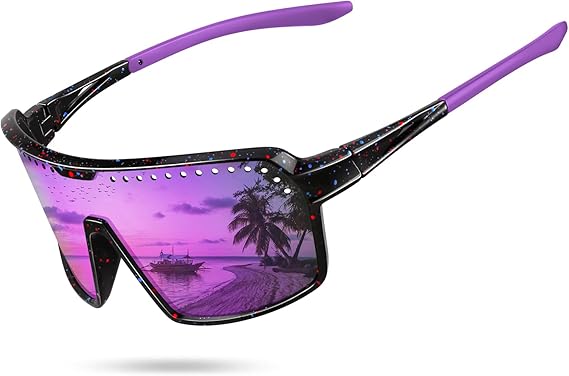 KUGUAOK Polarized Sport Sunglasses — Big Frame (Cycling/Running)